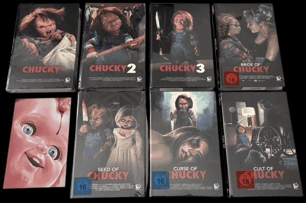 Chucky 1-7 - Bluray - 7x grosse Hartbox + Schuber - Birnenblatt - NEU/OVP - Lim. 366 (Blu-ray)
