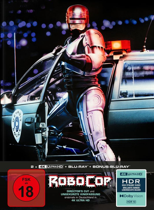 Robocop - Directors Cut + Kinofassung - Uncut Mediabook Edition (4K Ultra HD+blu-ray)