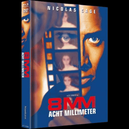 8MM - Acht Millimeter (B-WARE) (Limited Wattiertes Mediabook, Blu-ray+DVD, Cover F) (1999) [FSK 18] [Blu-ray]