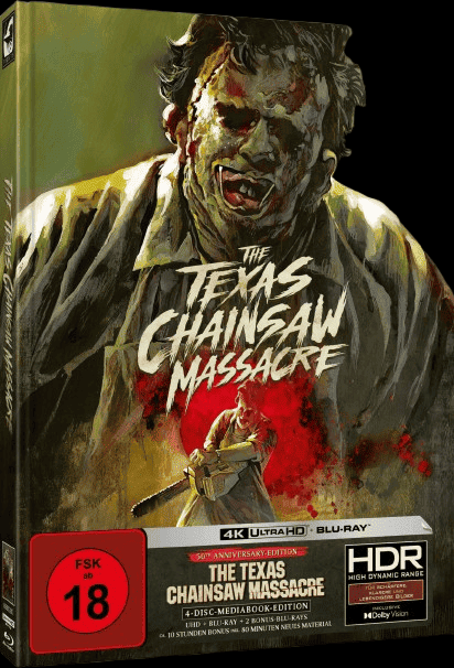 The Texas Chainsaw Massacre (Limited Mediabook, 4K Ultra HD+3 Blu-ray's, Cover A) (1974) [FSK 18] [4K Ultra HD]