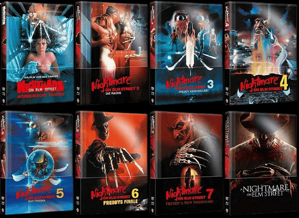 Nightmare on Elm Street -Teil 1-7+Remake + Schuber (Alle 8 Teile wattierte Mediabooks, Blu-ray+DVD) [FSK 18] [Blu-ray]