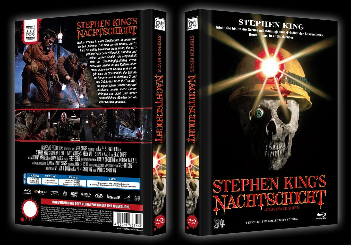 Nachtschicht (Limited Mediabook, Blu-ray+DVD, Cover A) (1990) [FSK 18] [Blu-ray] mit Folienriss auf der Rückseite