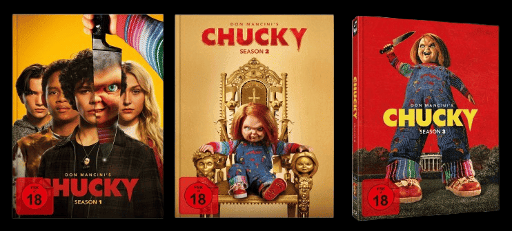 Chucky - Season 1+2+3 (Limited Mediabook, 2 Discs, Cover C+A+A) (2021) [FSK 18] [Blu-ray]