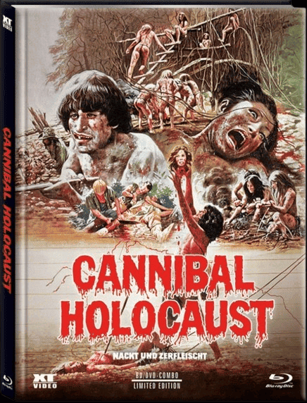 Cannibal Holocaust (Nackt und Zerfleischt) (3 Disc Limited Mediabook, Blu-ray+2 DVDs, Cover C) (1980) [FSK 18] [Blu-ray]