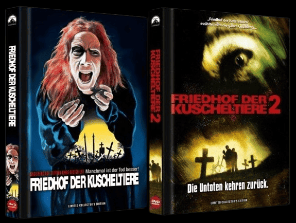Friedhof der Kuscheltiere 1+2 Limited Mediabook, Blu-ray+DVD, (Cover C1989)+(Cover A 1992) [FSK 18]