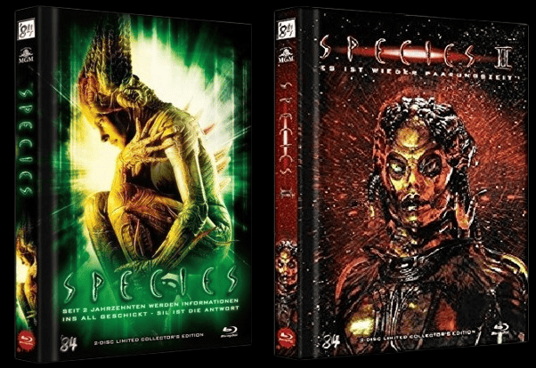 Species 1+2 (Limited Uncut Mediabooks, Blu-ray+DVD, Cover C) [FSK 18] [Blu-ray]
