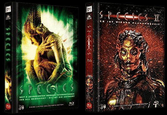 Species 1+2 (Limited Uncut Mediabooks, Blu-ray+DVD, Cover C) [FSK 18] [Blu-ray]